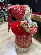 2024 PRE-ORDER: LUXE RED & GOLD SANTA CLAUS 64CM-Two Turtle Doves Australia