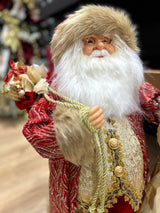 2024 PRE-ORDER: LUXE RED & GOLD SANTA CLAUS 64CM-Two Turtle Doves Australia