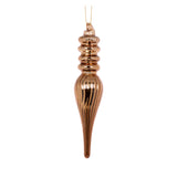 2024 PRE-ORDER: HIGH SHINE GLASS BROWN/BRONZE RIBBED LONG FINIAL - 15X3CM - HIDCI007-Two Turtle Doves Australia