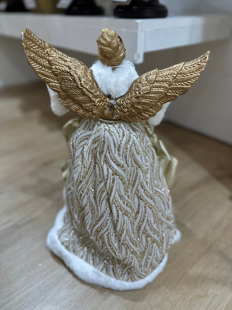 2024 PRE-ORDER: LUXE ANGEL TREE TOPPER OR TABLETOP DECORATION 24X11X39CM-Two Turtle Doves Australia