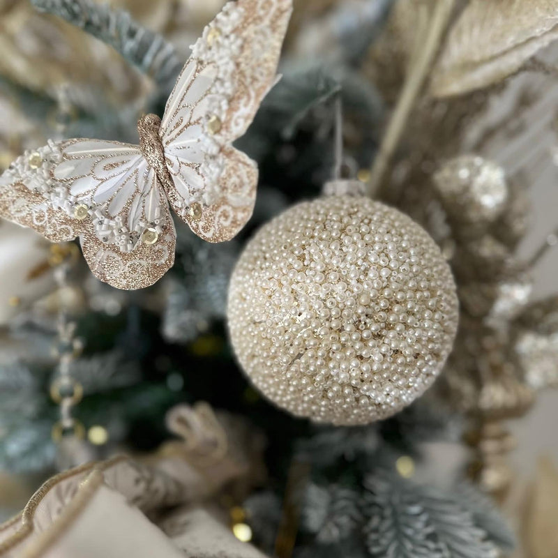 PEARL ENCRUSTED ROUND ORNAMENT - MA027-Two Turtle Doves Australia