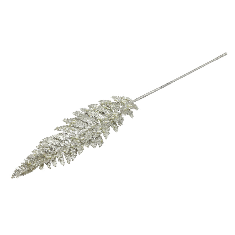 2024 PRE-ORDER: PLATINUM PLASTIC FERN LEAF PICK 71CM - SXDDSTFP-Two Turtle Doves Australia