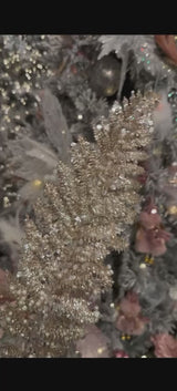 CHAMPAGNE ENCRUSTED FERN LEAF PICK 71CM - SXDDSTFC