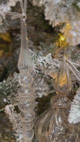 CLEAR GLASS ABACCUS FINIAL 3 X 33CM - HIDCD190